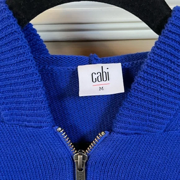 Cabi Dress up hoodie. Sweater Zip Up Hood EUC. Style # 5460. Machine Wash - Picture 6 of 6